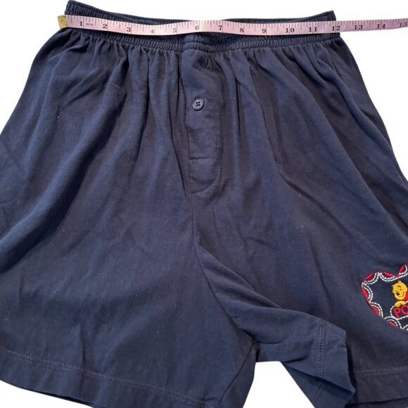 Vintage 90s Disney Winnie Pooh navy blue Boxer Shorts Jerry Leigh Pull On Medium - Picture 10 of 10